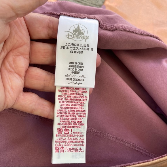 Disney Parks Metallic Rose Gold Mickey Mouse Print Leggings Womens Size XL NWT - Picture 5 of 8